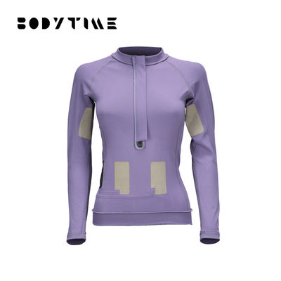 Casual Long Sleeve Ems Training Underwear Nylon Womans Purple Yoga Training Clothes